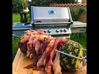 Gyros Kebab Med Kylling Oksekoed Og Gris Paa Rotisseri Dertil Tzatiki Opskrift Gasgrill 3 3711