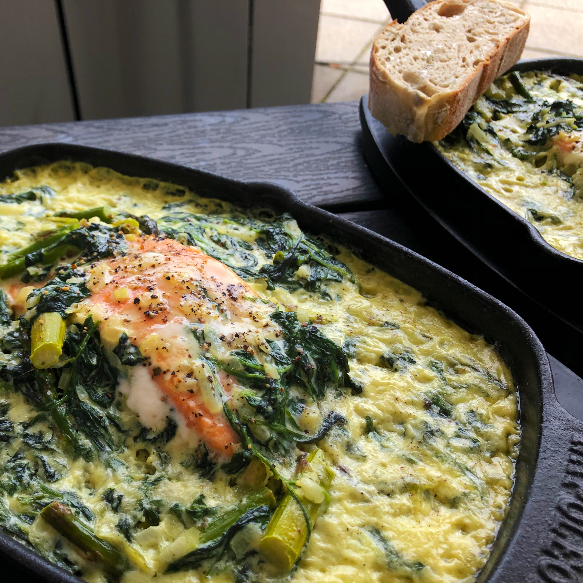 Lakse- og spinatgratin - Backyard Living